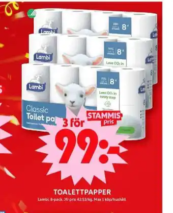 ICA Maxi Classic toalettpapper erbjuda