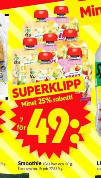 ICA Supermarket Ica i love eco barnmat erbjuda