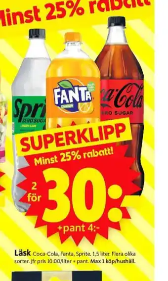 ICA Supermarket Fanta läskedryck erbjuda
