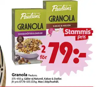 Paulùns granola