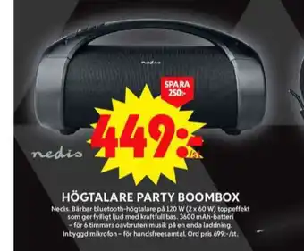 ICA Maxi Nedis högtalare erbjuda