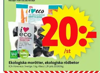 ICA Supermarket Ica i love eco morötter erbjuda