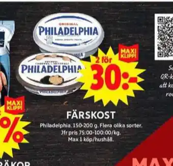 ICA Maxi Philadelphia färskost erbjuda