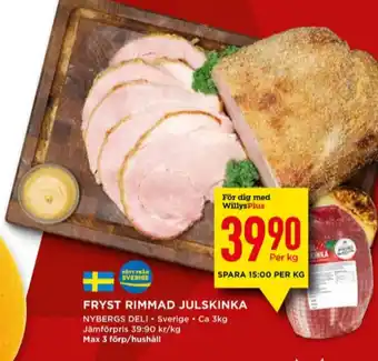 Willys Nybergs deli julskinka erbjuda