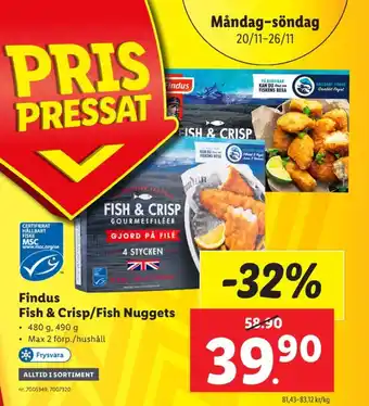 Lidl Fish & crisp fiskpinnar erbjuda