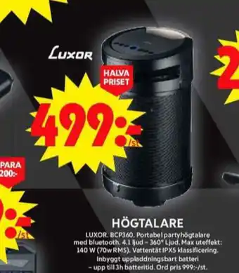 ICA Maxi Luxor högtalare erbjuda