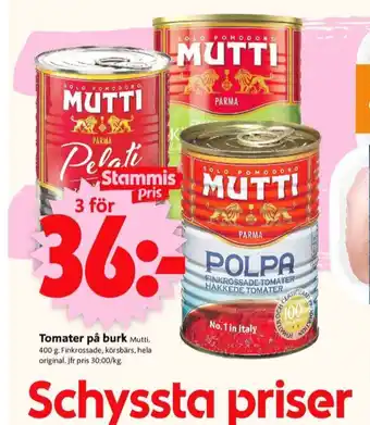 ICA Supermarket Mutti tomater erbjuda