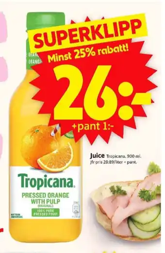 ICA Supermarket Tropicana juice erbjuda