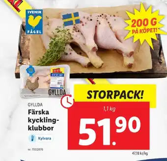 Lidl Gyllda kycklingklubbor erbjuda