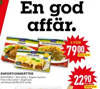 Willys Dafgårds lasagne erbjuda