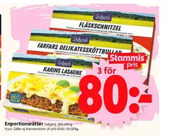 ICA Supermarket Dafgårds färdigrätter erbjuda