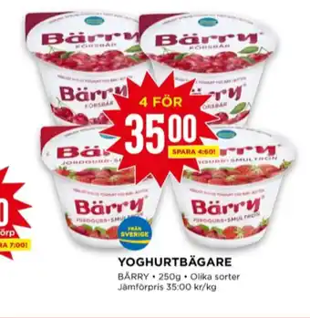 Willys Bärry yoghurt erbjuda