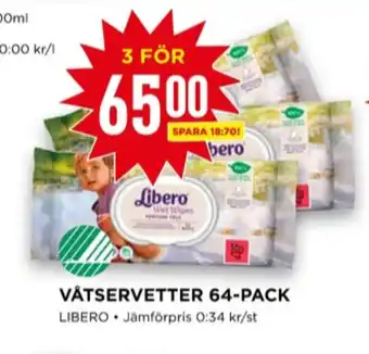 Willys Libero tvättservetter erbjuda