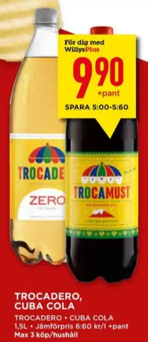 Willys Trocadero läskedryck erbjuda