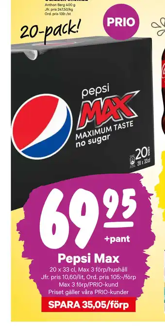 City Gross Pepsi max erbjuda