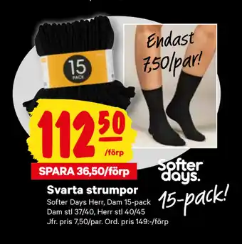 City Gross Svarta strumpor erbjuda