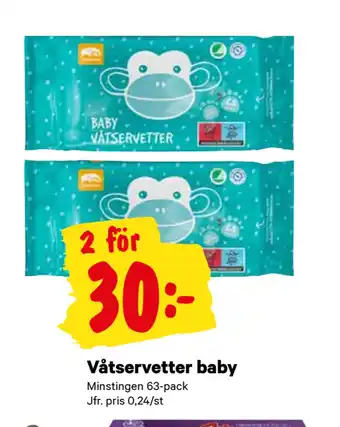 City Gross Våtservetter baby erbjuda