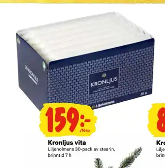 City Gross Kronljus vita erbjuda