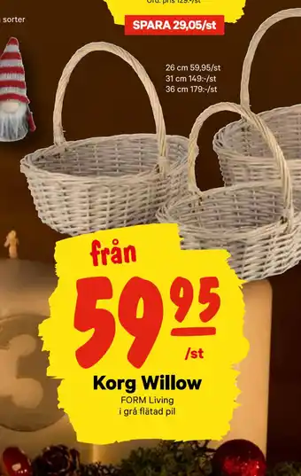 City Gross Korg willow erbjuda