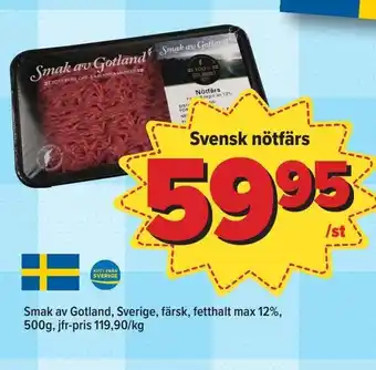 Östenssons Svensk nötfärs erbjuda