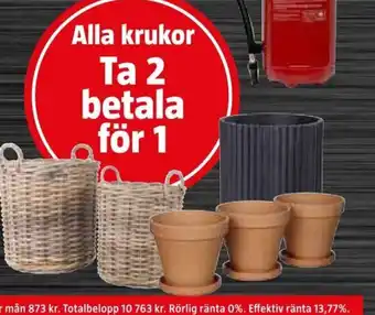Bauhaus Alla krukor erbjuda