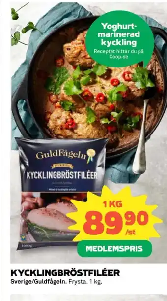 Coop KYCKLINGBRÖSTFILÉER GuldFågeln erbjuda