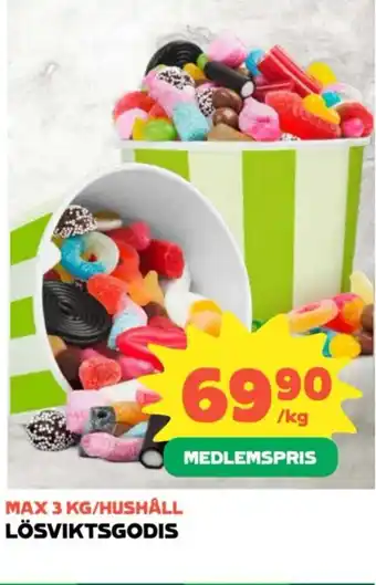 Coop LÖSVIKTSGODIS erbjuda
