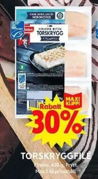 ICA Maxi TORSKRYGGFILE Findus erbjuda
