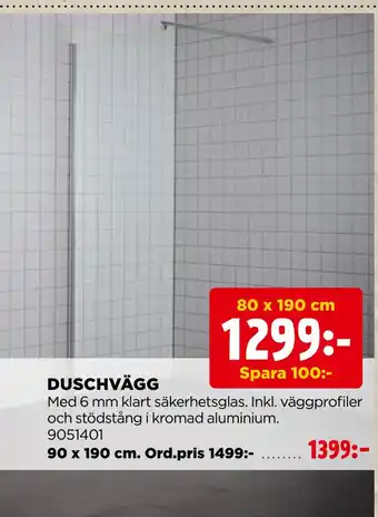 Jem&Fix Duschvägg erbjuda
