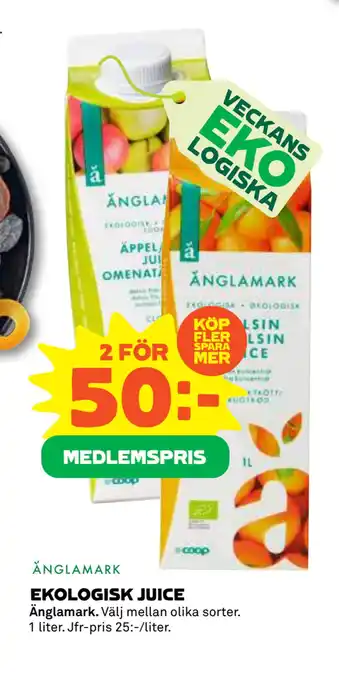 Coop Daglivs Ekologisk juice erbjuda