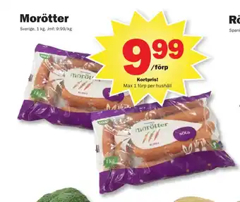 Pekås Morötter erbjuda