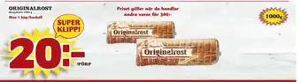 Nya Pulsen Originalrost erbjuda