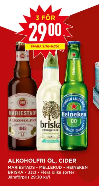 Willys Alkoholfri öl, cider erbjuda