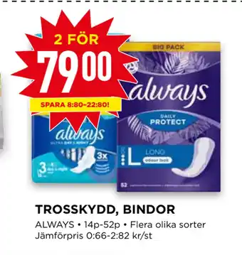 Willys Trosskydd, bindor erbjuda