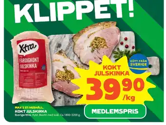 Coop Forum Kokt julskinka erbjuda