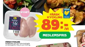 Coop Forum Färsk kyckling erbjuda