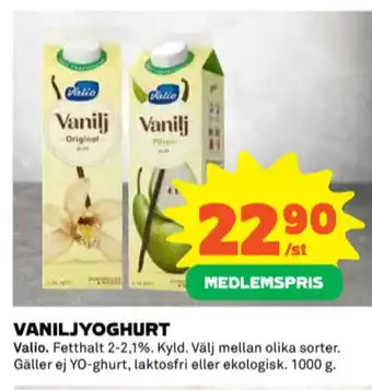Coop Valio yoghurt erbjuda