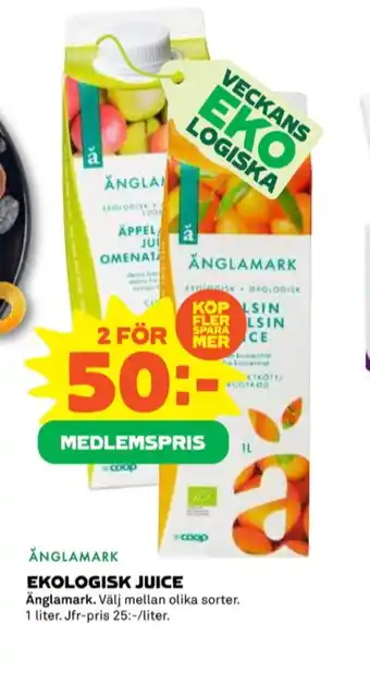 Coop Änglamark juice erbjuda