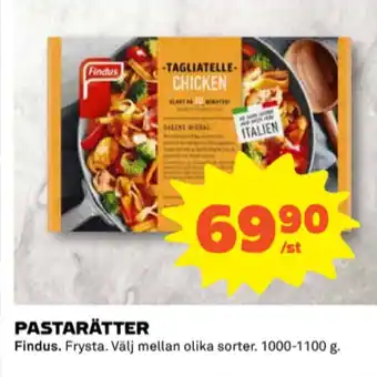 Coop Findus pastarätter erbjuda