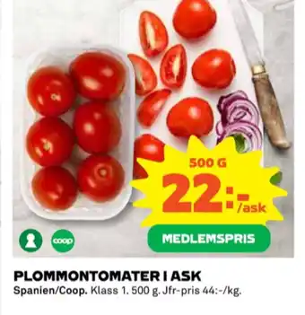 Coop Coop plommontomater erbjuda