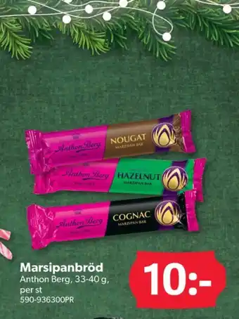 DollarStore Anthon berg marsipanbröd cognac erbjuda