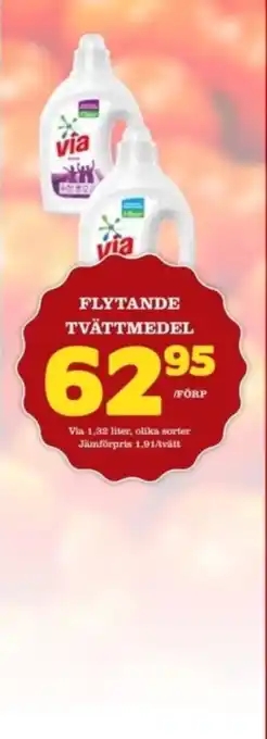 Matdax Via tvättmedel flytande erbjuda