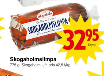Matöppet Skogaholmslimpa erbjuda