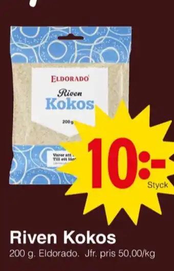 Matöppet Eldorado kokosmjöl erbjuda