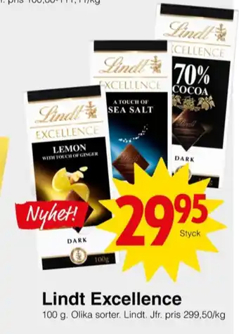 Lindt excellence chokladkaka 70% cocoa