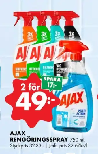 ÖoB Ajax rengöringsmedel erbjuda