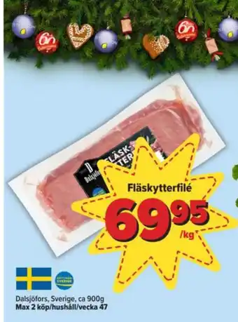 Östenssons Dalsjöfors fläskytterfilé erbjuda