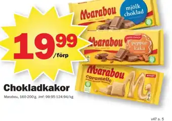 Pekås Marabou chokladkaka mjölkchoklad erbjuda