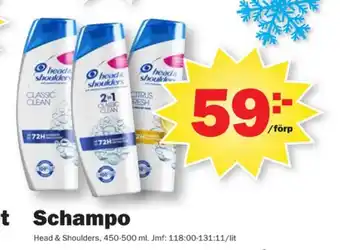 Pekås Head&shoulders shampoo erbjuda