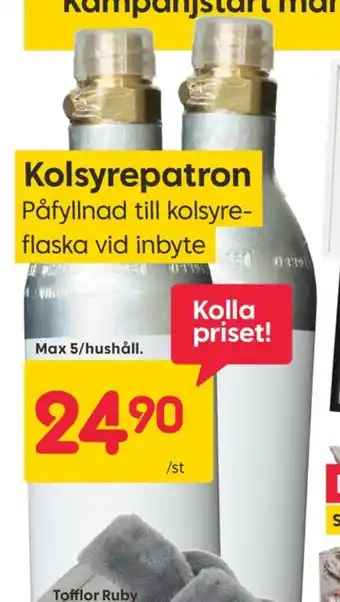 Rusta Kolsyrepatron erbjuda